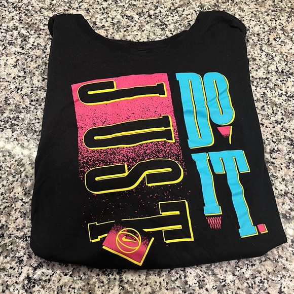 Nike Dri-Fit Black Just Do It T-Shirt- size large - Picture 2 of 4